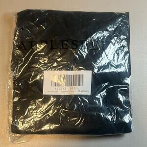 NIP Appleseed's Black Mock Turtle Neck Stretch Long Sleeve Top Women's Size L :)